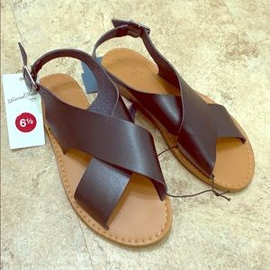 Black & Tan Summer Criss Cross Sarina Sandals